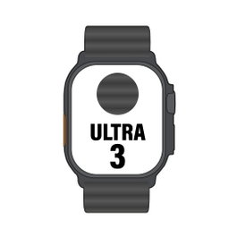 Apple Watch Ultra 3 49 mm Caja Titanio Negro Correa Ocean Negra